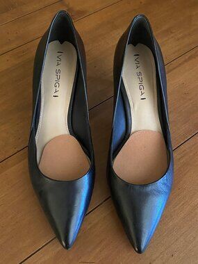 Via Spiga Black leather Heels Size 8.5